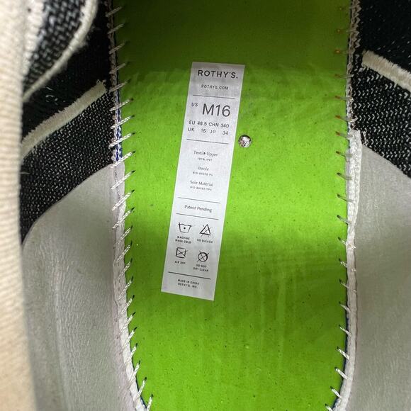 Rothy’s The RS01‎ Sneaker in Panther Men’s Size 16 NEW - Picture 12 of 12